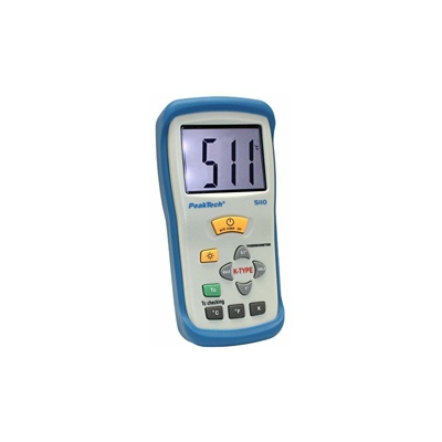 Peak Tech 1 canali Termometro digitale 3 1/2 cifre di -50 °C. + 1300 °C con di tipo K Sonda di temperatura, 1 pezzi, P 5110 - PEAKTECH