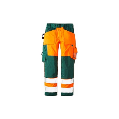 Blaklader 153318605349D84 - Pantaloni da lavoro ad alta visibilità, colore: Arancione/Verde, D84
