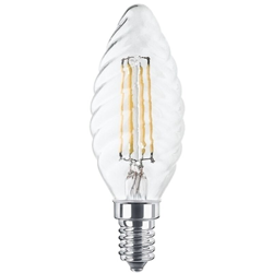 Novaitalia - Lampada Led A Filamento 'Spirale' Calda 2700K 4W=37W E14 - 420 Lm en oferta