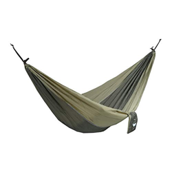 Rebecca Mobili Amaca da Campeggio Giardino Verde Militare Nylon Carico 120 kg con Sacca Moschettoni Funi L 275 x D 136 cm (cod. RE6312) en oferta
