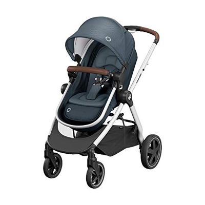 Maxi-Cosi Zelia 2 Passeggino 0-22 Chili Reclinabile e Reversibile, Compatto e Richiudibile con Una Mano, Passeggino Duo con Carrozzina Inclusa, Essent
