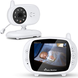 SaponinTree Baby Monitor, Videocamera Babyphone con 3.5" Schermo LCD, Audio Telecamera con Citofono,Digitale Videocamera, Audio Bidirezionale,Visione  en oferta