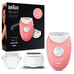 Braun Silk-épil 3 SE 3-440 Set per le Prime Epilazioni 3-In-1, Epilatore Elettrico Donna con Luce SmartLight, Testina Radente e Regolatore, Bianco/Ros en oferta