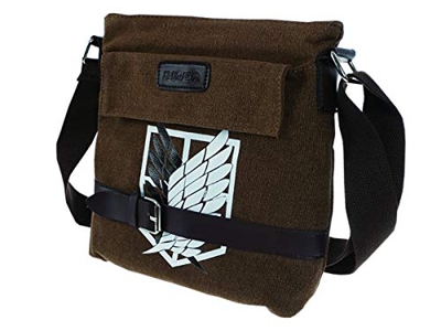 CoolChange Borsa di Tela Marrone della legione esplorativa della Serie Attack on Titan