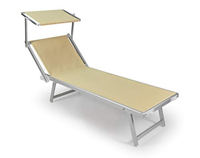 GREENBEE by Stiliac Lettino Tipo Professionale Maiorca, Colori Assortiti, Tubo Alluminio