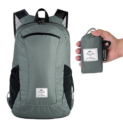 TRIWONDER Zaino Impermeabile, Zainetto Pieghevole e Ultraleggero da 18 / 22L, Zaino Idratazione da Trail Running Trekking Viaggio per Uomo Donna (Grig