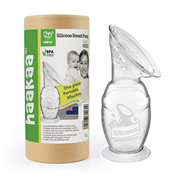 Haakaa Tiralatte Manuale - Silenzioso - Con Base di Aspirazione - Facile da Pulire - Raccolta del Latte Materno - Silicone Alimentare - Capacità: 100  características