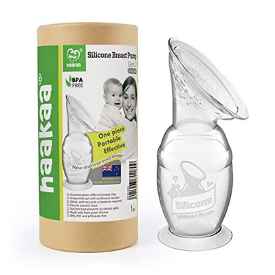 Haakaa Tiralatte Manuale - Silenzioso - Con Base di Aspirazione - Facile da Pulire - Raccolta del Latte Materno - Silicone Alimentare - Capacità: 100 