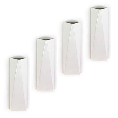 A1677 - Set di 4 umidificatori in ceramica GEO lungo piatto per il fissaggio al termosifone