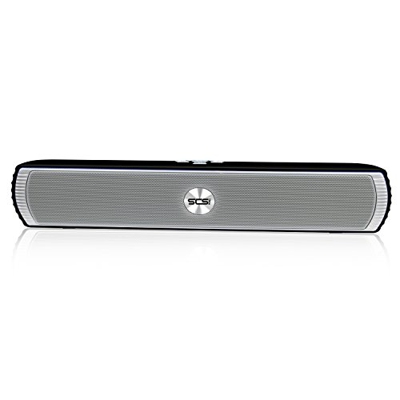 SCS ETC TV Soundbar,Senza Fili Altoparlante Bluetooth Portatile, 2 x3w Doppio Drivers with Crystal, Clear and Huge Stereo Sound for PC, Laptop, Mobile