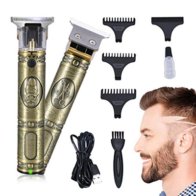 Dokdin Professionale Tagliacapelli Uomo, Taglierina Capelli Senza Fili Macchinetta Capelli, Barba Trimmer T-blade Per Taglio USB Ricaricabile Con 3 Pe