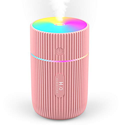 Mini Umidificatore, Purificatore d'Aria Silenzioso, USB travel Auto Umidificatore, 7 Colori LED Auto Spegnimento Senza Acqua, For Baby Room, Yoga, Cam precio