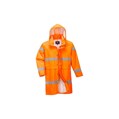 Portwest - Cappotto Impermeabile alta visibilità 100cm | 4XL - Orange - NEUTRO (SENZA PERSONALIZZAZIONE)