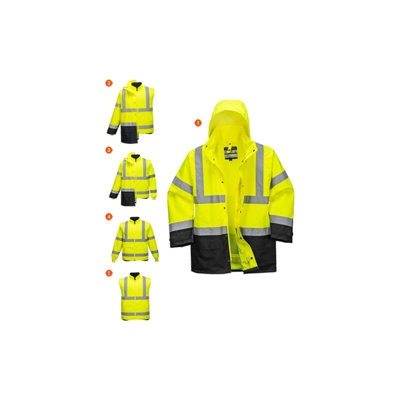 Portwest - Giacca Executive 5 in 1 alta visibilità | XXL - YeBk - NEUTRO (SENZA PERSONALIZZAZIONE)
