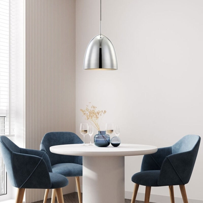 Globo - Elegante lampada a sospensione in alluminio della lampada di illuminazione E27 luce appeso argento 15131