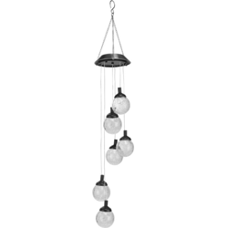 RGB LED campana a vento solare lampada a sospensione giardino esterno crackle lampada a sfera in vetro famiglia internazionale 70229 - HI características