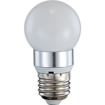 Moderne lampade LED argento metallo vetro opalino 4W Globo 10635
