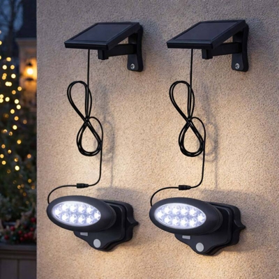 Set di 2 luci solari illuminazione esterna rilevatore di movimento IP44 applique - ETC-SHOP