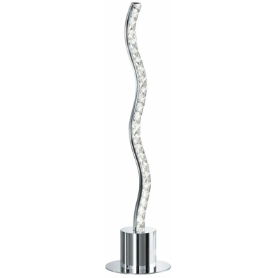 Lampada da tavolo design onde LED soggiorno lampada da lettura design in cristallo cromo Wofi 3537.01.01.6450