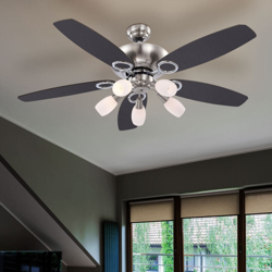 Etc-shop - Ventilatore da soffitto a LED con interruttore a tirare e ventilatore per lampada en oferta