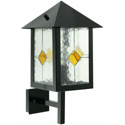Etc-shop - 5 watt LED luce esterna della parete nerofumo IP44 Tiffanytechnik vetro decorativo precio
