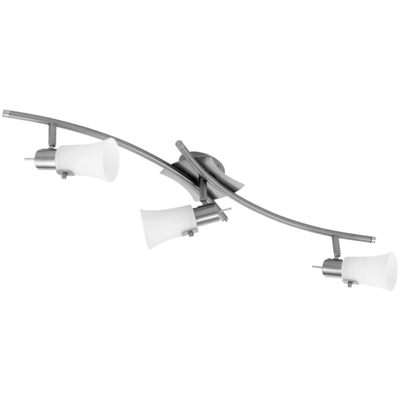Soffitto lampada del riflettore vetro satinato inox regolabili IP20 90403 BUSTO - Eglo