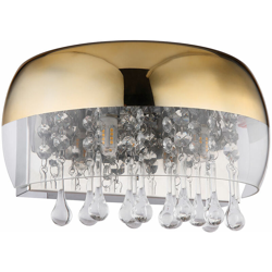 Globo - Lampada da parete in vetro cristallo lampadario oro ottone opaco illuminazione soggiorno precio