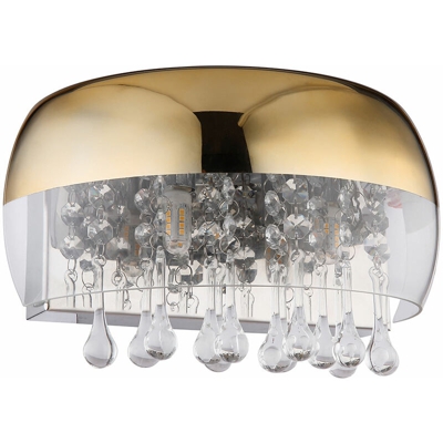 Globo - Lampada da parete in vetro cristallo lampadario oro ottone opaco illuminazione soggiorno