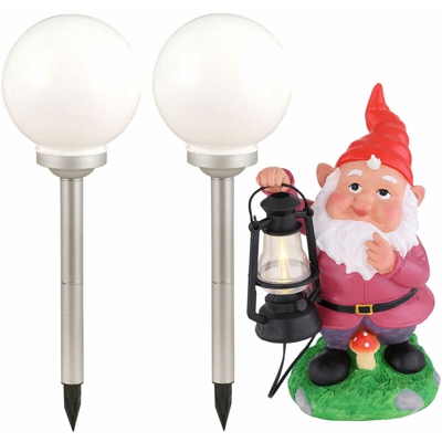 Etc-shop - Set di 3 luci a LED Solar Butterflies Garden Plug Spine nane Decorazione Faretti per esterni