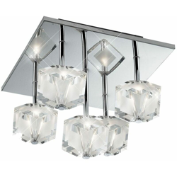 Esto - colore LED cristallo commutatore cromo soffitto plafoniera lampada di illuminazione 749.030-5 precio