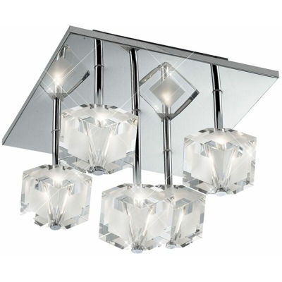 Esto - colore LED cristallo commutatore cromo soffitto plafoniera lampada di illuminazione 749.030-5