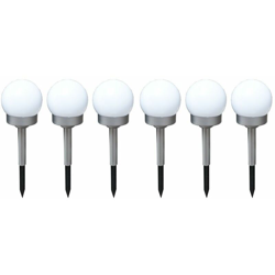 Etc-shop - 6x LED lampade solari per esterni luci per terra, faretti per balconi a sfera, lampade per parchi precio