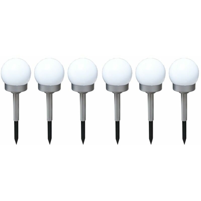 Etc-shop - 6x LED lampade solari per esterni luci per terra, faretti per balconi a sfera, lampade per parchi