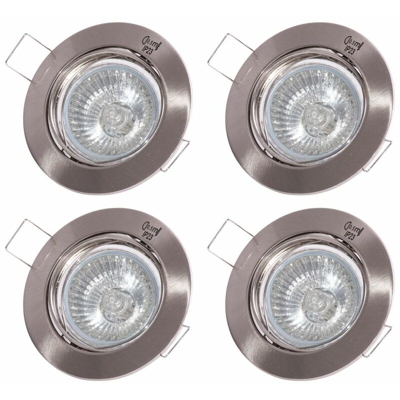 Etc-shop - Set di 4 spot da incasso in tutto plafoniere ALU remoti. Regolabile tra cui RGB lampade a LED