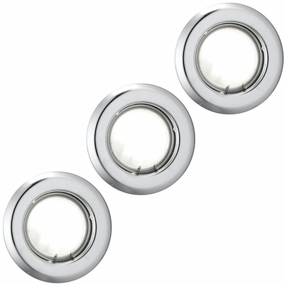 Etc-shop - Set di parete di fondo 3 soffitto messo luce salotto luce della lampada in acciaio cromato