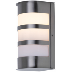 Etc-shop - Esterno lampada da parete in metallo IP44 facciate in acciaio inox nel set, tra cui lampade a LED en oferta