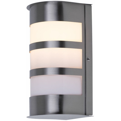 Etc-shop - Esterno lampada da parete in metallo IP44 facciate in acciaio inox nel set, tra cui lampade a LED