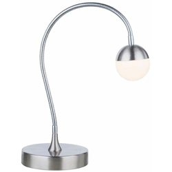 Globo - Lampada da tavolo a LED da scrittura luce nichel cromo opaco sfera spot mobile H 51,5 cm características