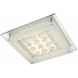 Globo - LED 12 Watt illuminazione plafoniera cristalli di vetro cromo bordo specchio 49362 características