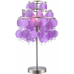 Globo - Lampada tavolo design interruttore nichel viola tenda guscio illuminazione 16101T precio