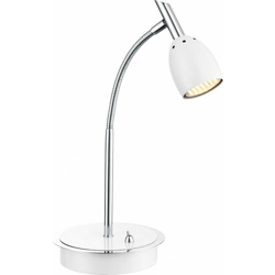 Globo - cromo Lampada da tavolo classica, paralume in metallo bianco bianco noru 57603-1T precio