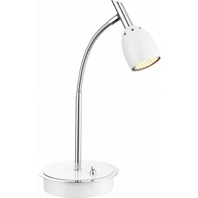 Globo - cromo Lampada da tavolo classica, paralume in metallo bianco bianco noru 57603-1T