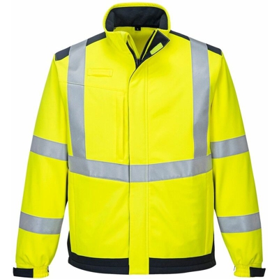 Portwest - Softshell Modaflame multi norma Arco elettrico | XL - NEUTRO (SENZA PERSONALIZZAZIONE) - GialloNavy