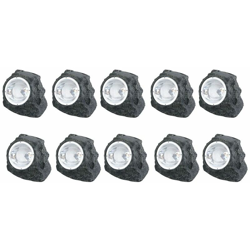 Etc-shop - 10 SET giardino solare del LED faretti auto ricarica esterna light design pietra Globo solare en oferta