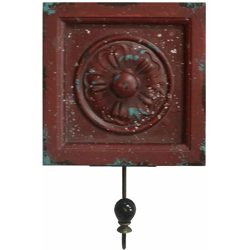 BHP - Vintage Wandgarderobe in stile country 1 gancio appendiabiti in legno fiore fiore B990842 precio