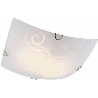 Etc-shop - Lampada da soffitto lampada da pranzo in vetro opale bianco satinato in un set con illuminante a LED