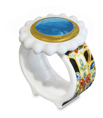 Baci-milano - BACI MILANO LEGATOVAGLIOLO BLACK MOOD 2 IN CERAMICA 5.5CM ACCESSORI TAVOLA CASA INTERNI