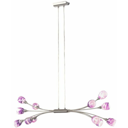 Pendant Light Lampada da soffitto appendere le luci salone vetro viola bianco Eglo 87566 en oferta
