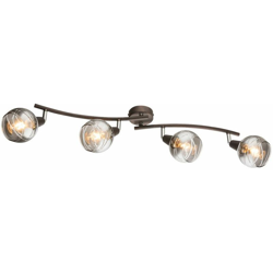 Globo - Faretto LED bar plafoniera sfere di vetro illuminazione cameretta lampada orientabile 54347-4 en oferta