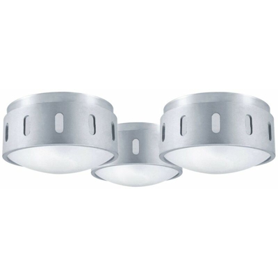 Etc-shop - Set di 3 lampade di design di tutto illuminazione alluminio vetro bianco satinato lampade